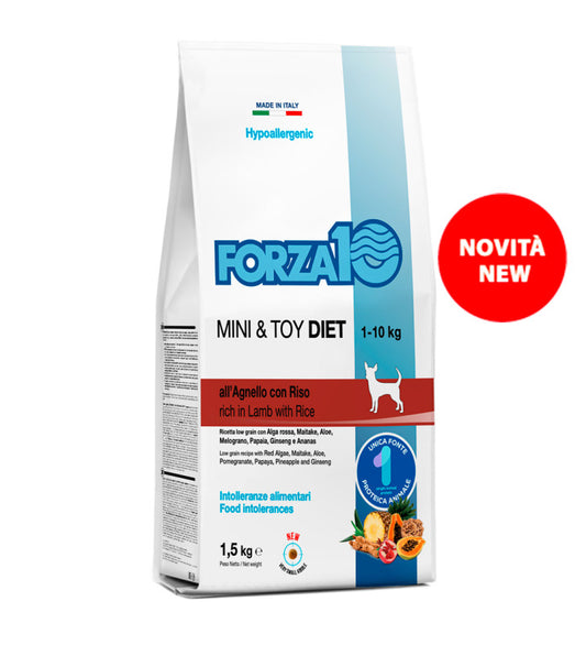 FORZA10 MINI & TOY SINGLE-PROTEIN DIET LAMB AND RICE 1,5KG