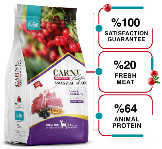 Carni Life Cranberry ANCESTRAL GRAIN LAMB & BLACKBERRY ADULT MINI