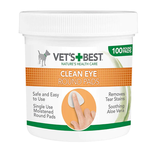 Vet's Best Clean Eye Round Pads 100 pad tub x 1