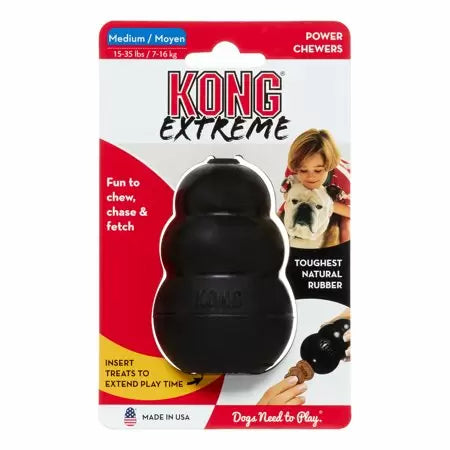 KONG Extreme Durable Rubber Dog Toy Medium Black