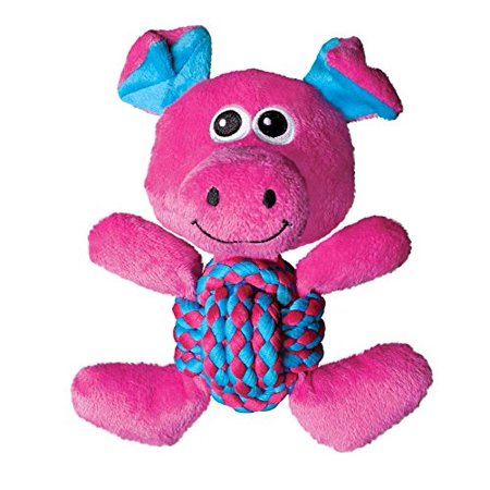 Kong Weave Knots Pig Cuddly Knotted Rope Bellies Interactive Dog Toy Medium