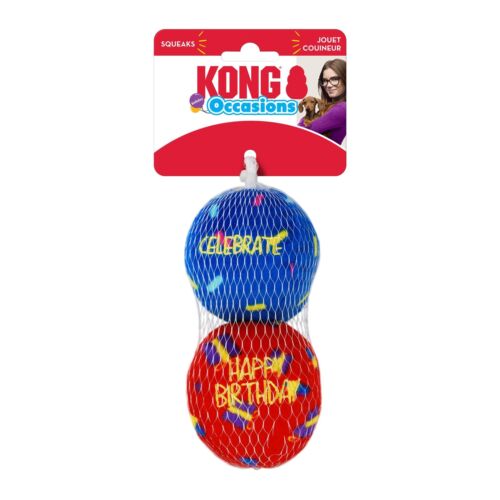 KONG Occasions Birthday Balls (Medium, 2 Pack)