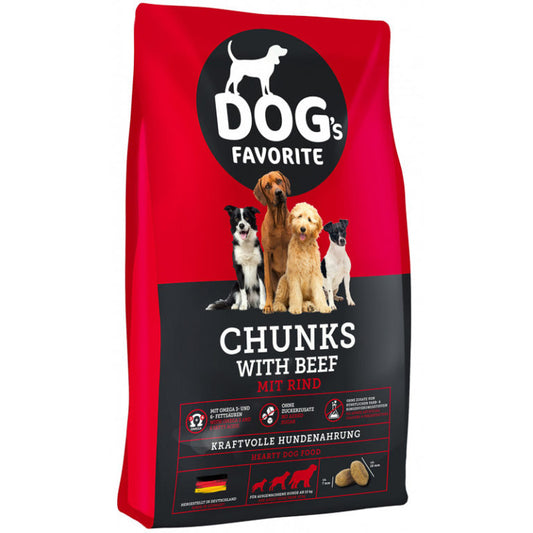 Dog’s Favourite Chunks with beef 15Kg