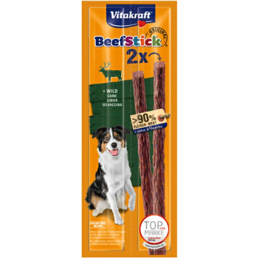 Vitakraft Beef Sticks With Game Twinpack For Dogs