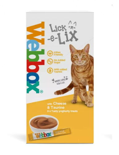 Webbox Lick e Lix Cat Treat Cheese & Taurine 15g