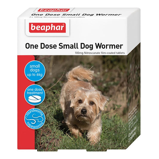 BEAPHAR ONE DOSE WORMER PUPPY/SMALL DOG 3 TABS
