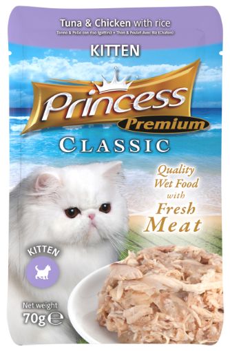 Princess Kitten Pouch Tuna & Chicken With Rice - 70g