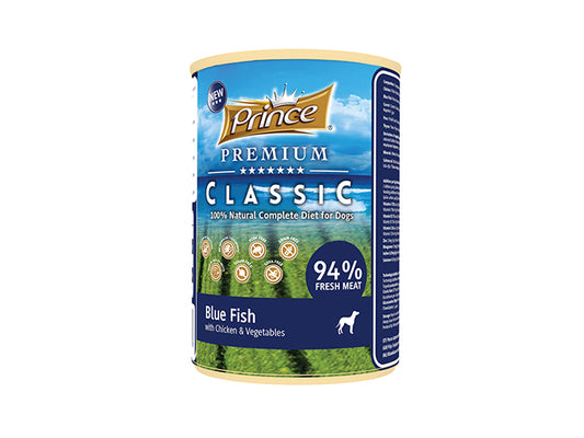 Prince Premium Classic Wet Dog Food Blue Fish With Chicken And Vegetables 400 Grams