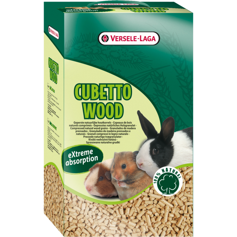 Versele-Laga Cubetto Wood 12 L 7kg - Pressed Natural Wood Pellets
