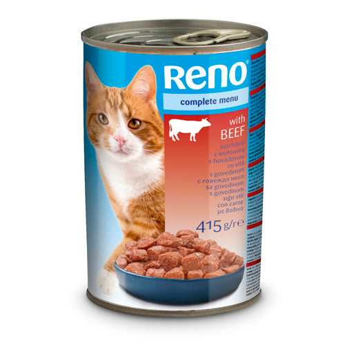 Reno canned beef chunks for cats 415g