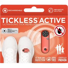 TICKLESS Active, ultrasonic pendant for humans against ticks and fleas, rechargeable, orange