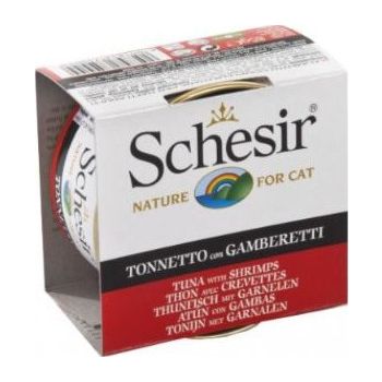 Schesir Cat Wet Food Jelly Tuna With Prawns 85g