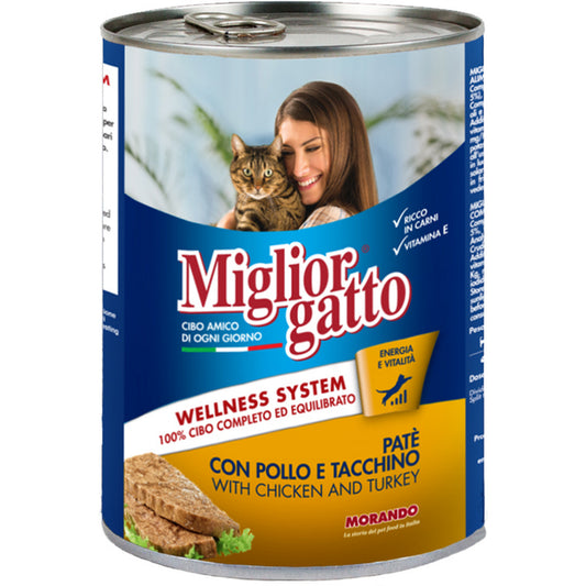 Migior Gatto PATE' CHICKEN and TURKEY CAN 400 grams
