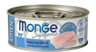 Monge Supreme Tuna with Seabream Kitten 80g