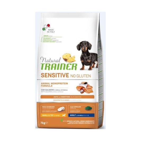 NATURAL TRAINER SENSITIVE ADULT MINI NO GLUTEN SALMON FOOD FOR DOGS