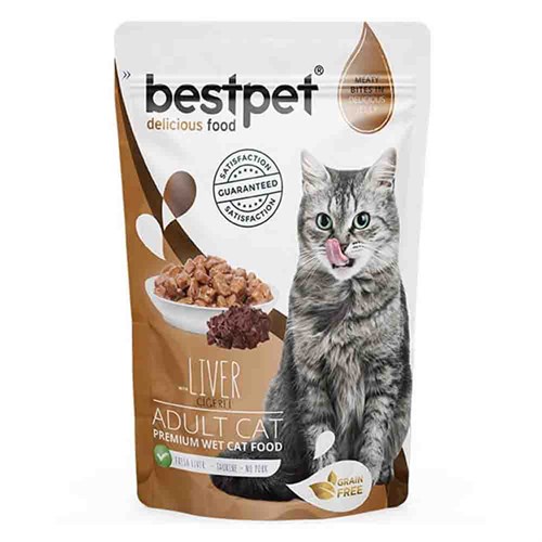 Bestpet Pouch Jelly Liver and Meat Cat Fresh Food 85g