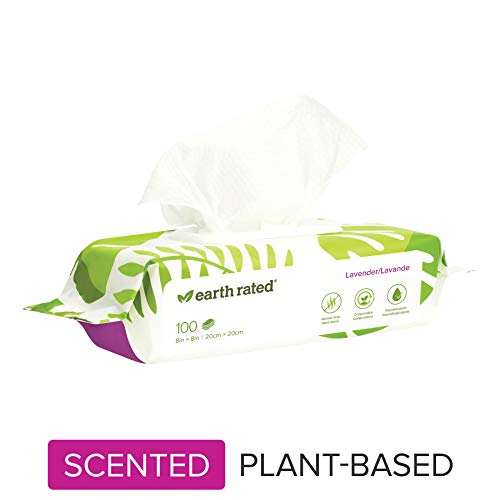 Earth Rated Dog Wipes, 100 Plant-Based and Compostable Wipes for Dogs