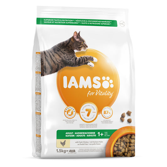 Iams for vitality adult cat chicken