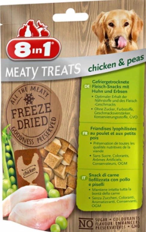 8 In 1 - Meaty Treats - Chicken & Peas - 50g