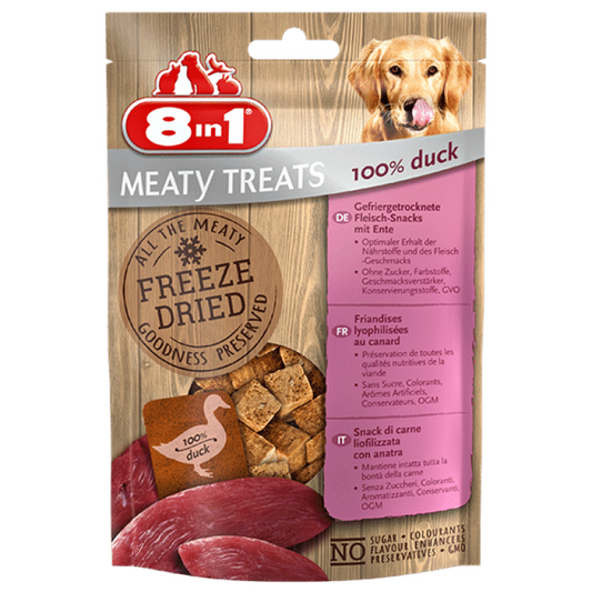8 in1 Freeze Dried Meaty Treats 100% Duck Breast