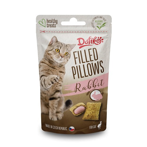Filled pillows with rabbit for cats 40g/12pcs