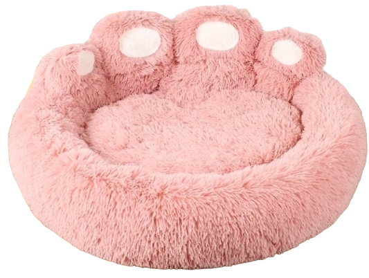 Paw Design Calming Pet Bed Pink