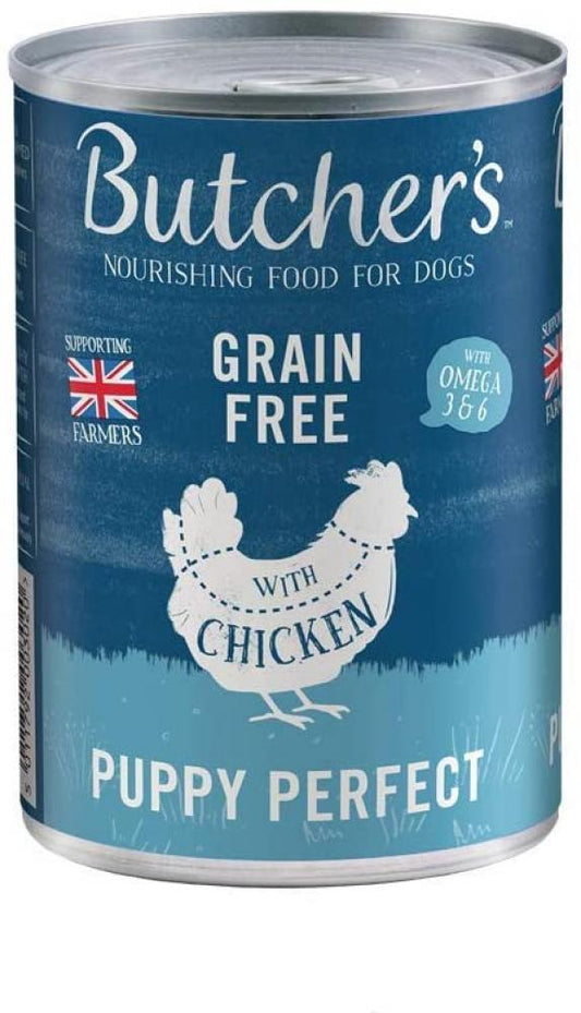 Butchers Puppy Wet Dog Food Tin Cans Grain Free 400 g