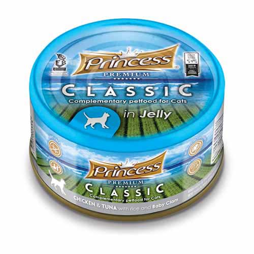 Princess Premium Chic/Tuna w Rice & Baby Clams 170g