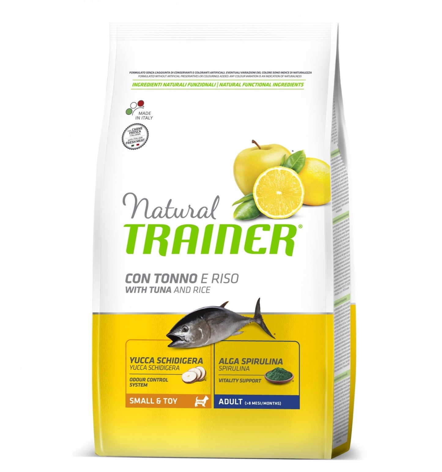 NATURAL TRAINER SMALL & TOY ADULT TONNO & RISO 800 g