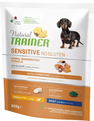 Natural Trainer Sensitive No gluten Ad. Mini salmon 800 g