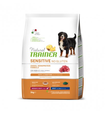 DOG TRAINER ADULT MEDIUM MAXI SENSITIVE WITH LAMB NO GLUTEN 3 KG