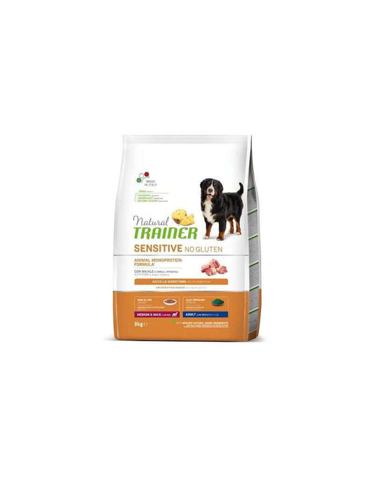 NATURAL TRAINER SENSITIVE ADULT MEDIUM & MAXI WITH PORK 3 KG