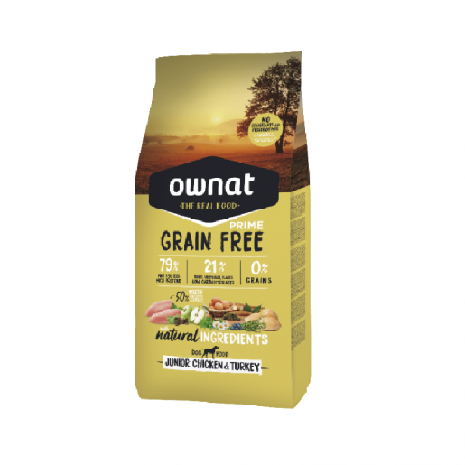 Ownat Just Grain Free Prime Dog Junior Chicken & Turkey 3Kg