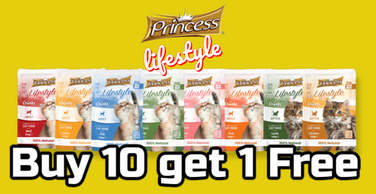 ** Offer 10+1 Free** Princess Lifestyle Chunks - Pouches 100g